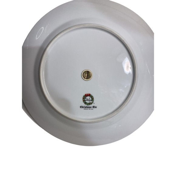 Salem Christmas Eve Christmas Tree Single Layer Porcelain 10" Tidbit Serve Tray - Picture 6 of 7